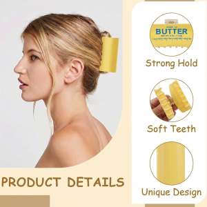 Potdemiel | 1PC Daily decorative headwear and hair accessories gifts casual and creative butter acrylic hair claws