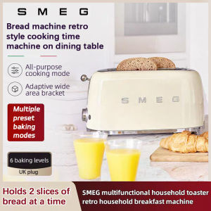 SMEG multifunctional retro toaster household convenient heating breakfast machine TSF01 SMEG 2 slices of bread machine