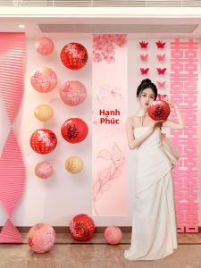 ETY | Vải Treo Đèn Lồng Hồng Cao Cấp cho Trang Trí Tiệc Cưới và Dụng Cụ Chụp Ảnh