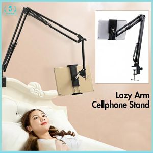 360 Degree Long Arm Tablet Holder Stand for 4 to 11 inch Tablet Smartphone Bed Desktop Holder Bracket