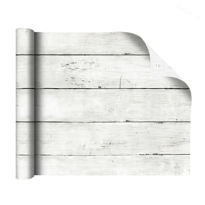 Classic White Gray Wood Paper Self-Adhesive Removable Wood Peel and ...