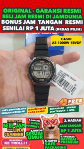 CASIO ORIGINAL - CASIO AE-1000W-1BV - Digital MEN - Hitam - Strap Resin - Jam dunia JD17ST # Jam Tangan Pria Cowok Anti Air Digital Analog + CASIO AE 1000W 1B AE-1000W 1000 W AE1000 AE-1000 AE1000W AE-1000W-1B $ WR1 STR BS7 HT7