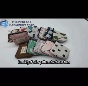 SKY E-COMMERCE CO.Ltd COD Girls Pouch Floral Canvas Coin Card Wallet Key Zip Handbag