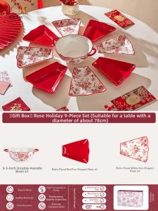 MODERN SWEETHOME | Rose Holiday Dining Set For Family Reunion Wedding Gift