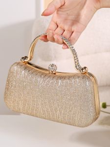 2025 New Design Diamond Embedded Evening Bag Women's Crossbody Handbag Small Celebrity Cheongsam Dress Bag Fashionable