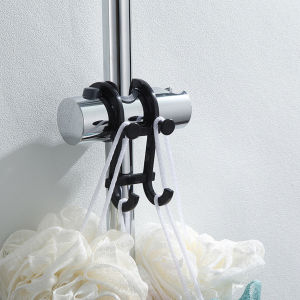 Makery【Ready in Stock】 Multifunction Hook No Punch Wall Hanging Bathroom Towel Rack Mobile Phone Holder 1 Piece