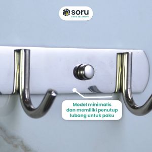 SELLO Kapstok Gantungan Baju Stainless SUS 304 Clothes Hook SL6615