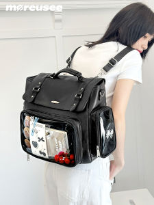 Large Capacity Backpack Wood And Stone Double Shoulder Crossbody Commuter Computer Bag Black for Men And Women Youth Fashion