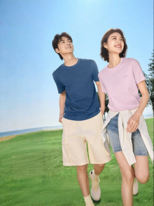 Purcotton | Cotton Summer Thin Antimicrobial Breathable Straight Shoulder Slim Fit T-Shirts