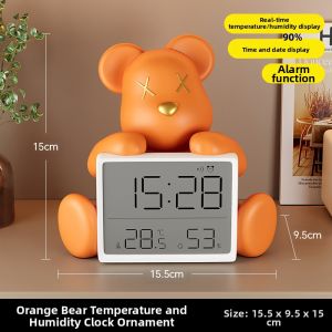 FONDOLO | Creative Violent Bear Clock Thermometer Key Storage Decor