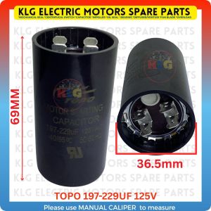 Topo Starting capacitor 197-229uf 125v water pump