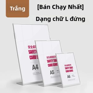 Giá Để Menu Hình Chữ L Bằng Tấm Acrylic A4 Để Bàn Đứng Đựng Danh Thiếp Catalogue Rượu Vang Chất Liệu Nhựa Cao Cấp Đựng Danh Thiếp Thương Hiệu.