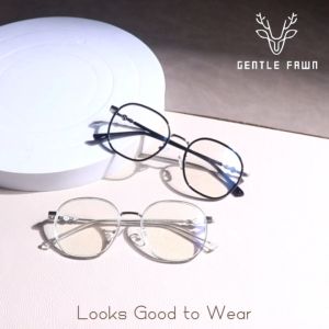 Gentle Fawn Kacamata Antiradiasi Blueray Sinar Biru Bahan TR90+Metal Bentuk Oval Fashion Pria Wanita Bisa Minus 87507