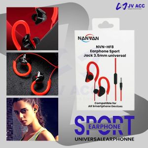 NANVAN NVN-HF8 HEADSET EARPHONE SPORT STEREO MEGA BASS JACK 3.5MM UNIVERSAL UNTUK GYM / OUTDOOR ACTIVITY Headphone Dengan Fitur Panggilan Headset Bluetooth Dengan Daya Tahan Tinggi - Lazada