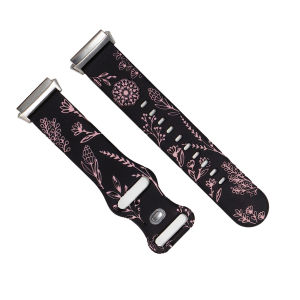 Flower Design Engraved Silicone Strap For Redmi Watch 3 /3 Lite /3 Active Two-tone Silicone Sport Strap For Redmi Watch3