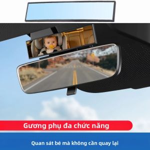 Gương Chiếu Hậu Ô Tô Đa Năng Tự Dính Chống Chói Góc Rộng Quan Sát Trẻ Em Ngồi Ghế Sau Phụ Kiện Chăm Sóc Trẻ Em