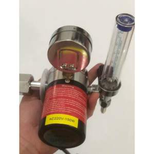 Đồng hồ khí co2 loại xin đi theo máy đồng hồ hàn mig van giảm áp hàn mig loại dùng điện 220V tiện lợi