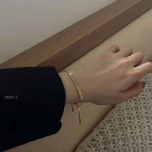 Adjustable Gold Letter Bracelet Womens Fashion Jewelry Simple Elegance Versatile Hand Accessory Durable Alloy Material