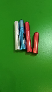 12ml Electroplated Aluminum Bullet-Head Window Perfume Atomizer Bottle - Botol Pewangi Isi Semula Kepala Peluru Aluminium Elektroplated 12ml电化铝子弹头开窗香水分装瓶