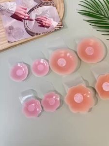 10pcs Women Silicone Lift Up Bra Invisible Push Up Reusable Self Adhesive Breast Lift Tape Nipple Cover Chest Paste Dress Bras