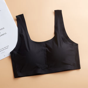 plus Size Strapless Bra Short Vest Style Womens Underwear Bottoming with Chest Pad Summer Thin for Women up to 200 Pounds