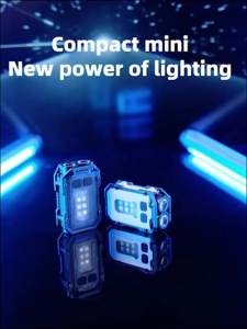 MINI LED Flashlight USB C Rechargeable Portable Tail Magnet Flashlight Super Bright Camping Lantern Side COB Emergency Light