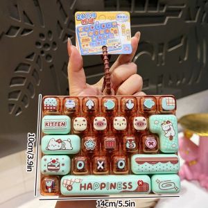 CRAYON SHINCHAN | 키캡 클릭커 Keycap Clicker Key Cap Keychain Keyboard Key Caps Stress Releasing Charm Keychain Gifts 26-keycap Giant Keycap Gifts 키캡