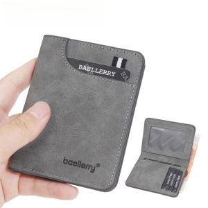 New MenS Two-Fold Short Wallet Thin Multi-Functional PU Small Wallet Simple And Multi-Slot Card Holder