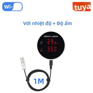 Nhiệt Kế Đo Độ Ẩm WIFI Tuya Với Đầu Dò Bên Ngoài Smart Life Màn Hình Cảm Biến Độ Ẩm Nhiệt Độ Kỹ Thuật Số Cho Tự Động Hóa Gia Đình