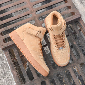 Vintage High Top Midsole Height-Increasing Leather Skate Shoes