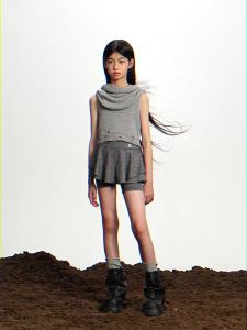 LOVESASAKIDS | Sleeveless Distressed Wasteland Style Hooded Sweater
