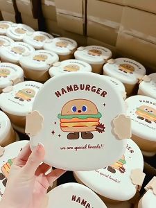 LUNCHBOX ANAK LUCU/KOTAK MAKAN ANAK LUCU KOTAK MAKAN BENTUK HAMBURGER 6725