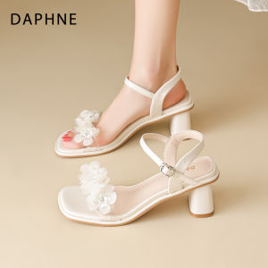Daphne | Dép Nuôi Cao Gót Đế Kệ Dây Buộc Chân Mùa Hè