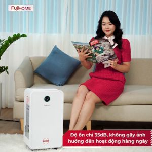 Máy Hút Ẩm 16L/24h lọc không khí Fujihome DH16W kết nối Wifi Điều Khiển từ xa sử dụng phòng 15-40m2 phòng khách phòng ngủ đa năng
