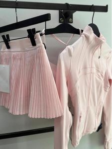 ทันสมัย ชุดกีฬาซากุระสีชมพูพร้อม พลีท Mini กระโปรง Sun Protection อินเทรนด์ Age-Defying พรางหุ่น ดีไซน์ In Stock