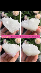 能量白水晶🔮 Clear Quartz Cluster  ✨ 能量功效 Energy Benefits • 净化磁场：能量最纯净，可清除空间中的负能量。 Purifies the environment and removes negative energy.