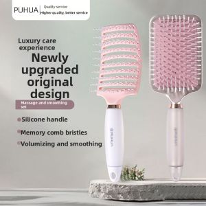 PUHUA | Volume Boost Soft Hair Anti Flat Silicone Grip Comb