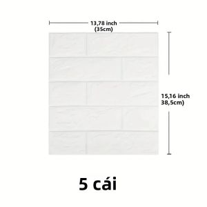 3D Dán Tường Chống Va Chạm Tự Dán Xốp Giả Gạch Hoa Văn Phong Cách Hiện Đại Nền Trang Trí Treo Tường 5/10 Chiếc Gói