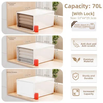 Drawer-type Transparent Storage Box