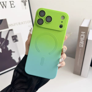 Gradient Color Magnetic Phone Case for Magsafe with Camera Lens Protection For iPhone 17 Pro Max Air 16e 16 15 14 Plus 13 12 11