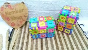 PB-03 Mainan Kecerdasan Anak Balita PAUD TK Edukasi Edukatif Belajar Baca Puzzle Huruf Blok Besar