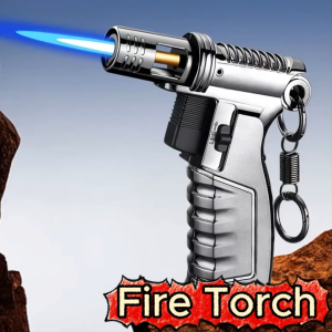 Elegant Key Ring Hook 906 Gun Pistol Design Butane Gas Jet Torch Lighter Adjustable Flame