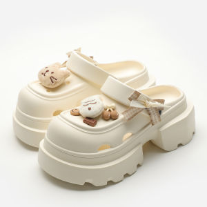 MIMANLIN | Sweet High-Heel Thick Sole Sandals White