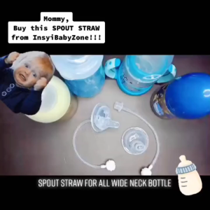 Spout Teat Straw for Pigeon Nuk Mam Avent Anakku 5cm Wideneck Feeding Bottle Replacement Nipple IByZ