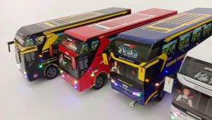 Bus Telolet Basuri Jumbo Remot Control Full Lampu Bisa Bunyi Telolet