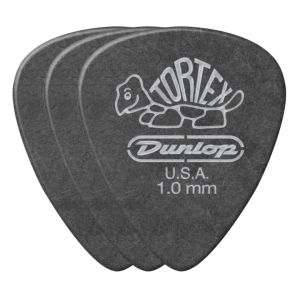 ปิ๊กกีตาร์ Jim Dunlop Standard TORTEX 488R Black 1.0 มม. | 3 ชิ้น | ดำ