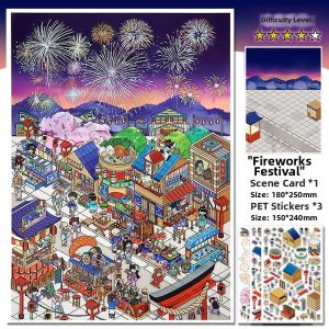 Adult Stress Relief Toy High-Difficulty City Landscape Stickers