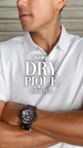 Airdry™️ Dry-Pique Polo Tee Short Sleeve for Men & Woman  Plain Polo Comfy Tee NO Airdry logo on sleeve.