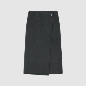 ICICLE | Winter Wool Cashmere Double-faced Knee-length Skirt