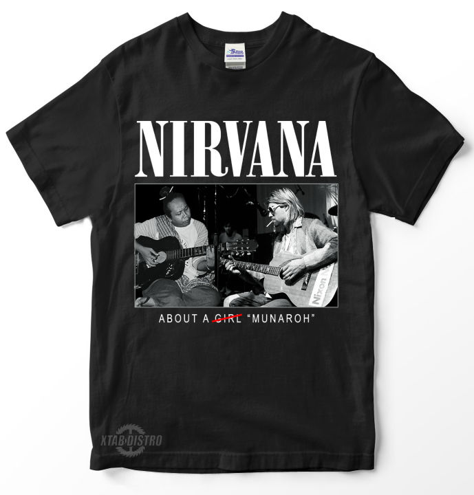 kaos NIRVANA X MANDRA MUNAROH parodi Premium tshirt nirvana kurt